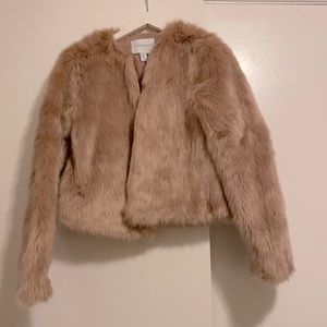 Rose Pink Faux Fur Jacket